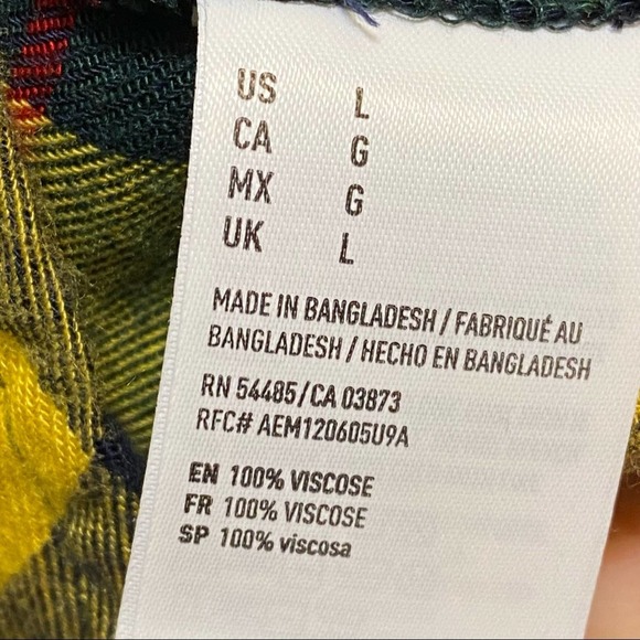 American Eagle Plaid Boyfriend Fit Button Shirt AHH-MAZINGLY SOFT L - Picture 6 of 6